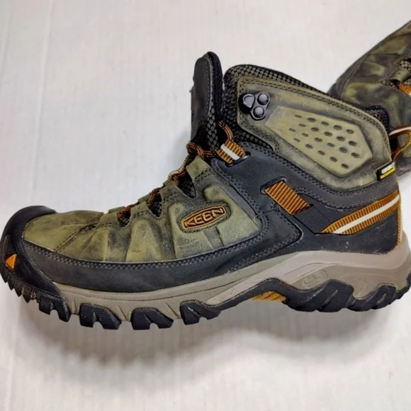 Keen Targhee III Mid WP Hiking Green Boots Leather Dry Waterproof Shoe Size 10M